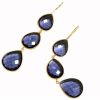 Gemshine - Damen - Ohrringe - 925 Silber - Vergoldet - Iolith - Blau - CANDY - Tropfen - 9 cm – Bild 3