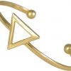 Gemshine - Damen - Armband - Armreif - Gold - Design - Dreieck - Scandi - Minimalistisch - Geometrisch - Design – Bild 4