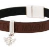 Gemshine - Damen - Armband - BEE - Biene - 925 Silber - WISHES - Braun Dunkel - Magnetverschluss