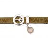 Gemshine - Damen - Armband - Frieden - Peace - WISHES - Rosenquarz - Braun Sand - Magnetverschluss – Bild 3