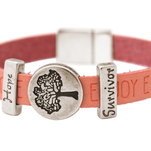 Gemshine - Damen - Armband - Lebensbaum - WISHES - Rose - Pink - Magnetverschluss - Hope - Survivor