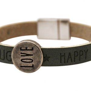 Gemshine - Damen - Armband - Love - Liebe - WISHES - Braun - Dunkel - Magnetverschluss