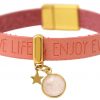 Gemshine - Damen - Armband - STAR - Stern - 925 Silber - Vergoldet - WISHES - Rosa - Pink - Rosenquarz - Magnetverschluss