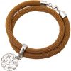 Gemshine - Damen - Armband - Wickelarmband - 925 Silber - Lebensbaum - Braun