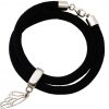 Gemshine - Damen - Armband - Wickelarmband - 925 Silber - Schmetterling - Schwarz