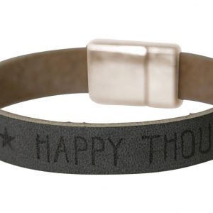 Gemshine - Damen - Armband - WISHES - Grau - Magnetverschluss