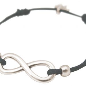 Gemshine - Damen - Armband - WISHES - INFINITY - Silber - Grau