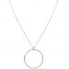 Gemshine - Damen - Halskette - Anhänger - Eternity Kreis - Minimalistisch - Geometrisch - Design - Silber - 80 cm