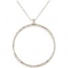Gemshine - Damen - Halskette - Anhänger - Eternity Kreis - Minimalistisch - Geometrisch - Design - Silber - 80 cm – Bild 3