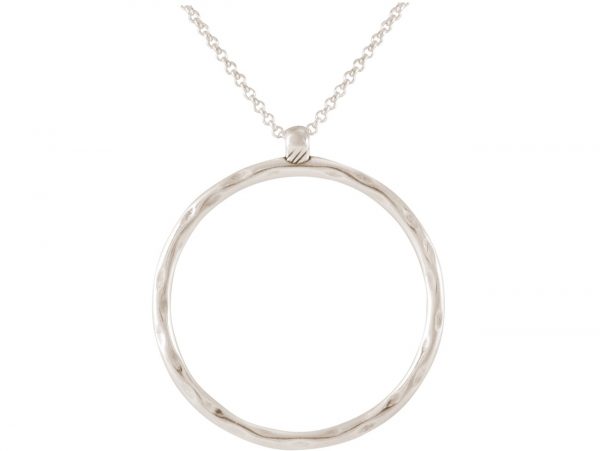 Gemshine - Damen - Halskette - Anhänger - Eternity Kreis - Minimalistisch - Geometrisch - Design - Silber - 80 cm – Bild 3