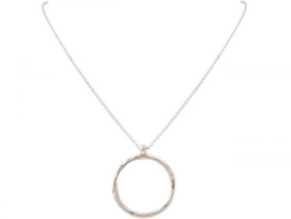 Gemshine - Damen - Halskette - Anhänger - Eternity Kreis -Minimalistisch - Geometrisch - Design - Silber - 45 cm – Bild 3
