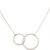 Gemshine - Damen - Halskette - Anhänger - Eternity Kreise - Infinity - Minimalistisch - Geometrisch - Design - Silber - 45 cm