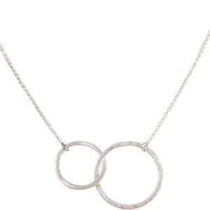 Gemshine - Damen - Halskette - Anhänger - Eternity Kreise - Infinity - Minimalistisch - Geometrisch - Design - Silber - 45 cm