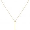 Gemshine - Damen - Halskette - Anhänger - Filigran -Minimalistisch - Geometrisch - Design - 925 Silber Vergoldet - 45 cm