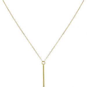 Gemshine - Damen - Halskette - Anhänger - Filigran -Minimalistisch - Geometrisch - Design - 925 Silber Vergoldet - 45 cm