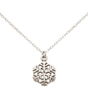 Gemshine - Damen - Halskette - Anhänger - SCHNEEFLOCKE - 925 Silber - 1,3 cm