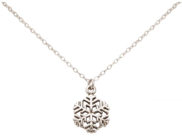 Gemshine - Damen - Halskette - Anhänger - SCHNEEFLOCKE - 925 Silber - 1,3 cm