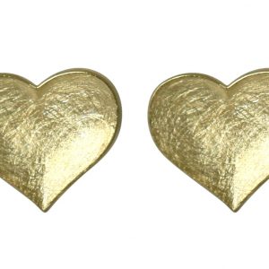 Gemshine - Damen - Herz - Ohrringe - 925 Silber - Vergoldet - Ohrstecker - 1,3 cm