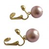 Gemshine - Damen - Ohrclips - Perlen - Tahiti - Rose - Vergoldet - 12 mm – Bild 4