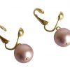 Gemshine - Damen - Ohrclips - Perlen - Tahiti - Rose - Vergoldet - 12 mm – Bild 3