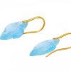 Gemshine - Damen - Ohrringe - 925 Silber Vergoldet - Blautopas - Blau - GEM - 2,5 cm – Bild 3