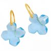 Gemshine - Damen - Ohrringe - 925 Silber Vergoldet - Blautopas - Blau - GEM - 2,5 cm – Bild 4