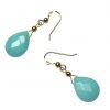 Gemshine - Damen - Ohrringe - Jade - Blau - Vergoldet - 2,5 cm – Bild 5