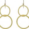 Gemshine - Damen - Ohrringe - Ohrhänger - Vergoldet - Kreise - Minimalistisch - Geometrisch - Design - Scandi - 5 cm