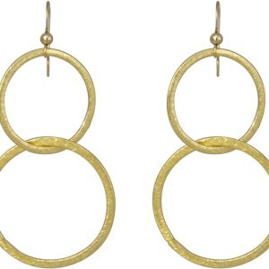 Gemshine - Damen - Ohrringe - Ohrhänger - Vergoldet - Kreise - Minimalistisch - Geometrisch - Design - Scandi - 5 cm