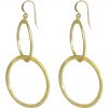 Gemshine - Damen - Ohrringe - Ohrhänger - Vergoldet - Kreise - Minimalistisch - Geometrisch - Design - Scandi - 5 cm – Bild 3