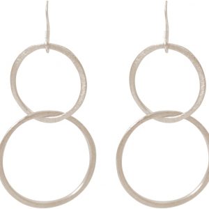 Gemshine - Damen - Ohrringe - Ohrhänger - Versilbert - Kreise - Minimalistisch - Geometrisch - Design - Scandi - 5 cm