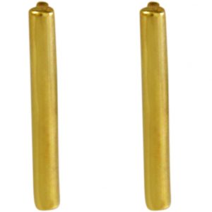 Gemshine - Damen - Ohrringe - Ohrstecker - Filigran - Minimalistisch - Geometrisch - Design - 925 Silber Vergoldet - 1,5 cm