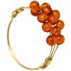 Gemshine - Damen - Ring - Vergoldet - Bernstein - Orange, Ringgröße:60 (19.1)