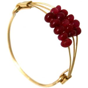 Gemshine - Damen - Ring - Vergoldet - Rubin - Rot, Ringgröße:53 (16.9)