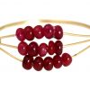 Gemshine - Damen - Ring - Vergoldet - Rubin - Rot, Ringgröße:54 (17.2) – Bild 3