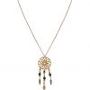 Gemshine - Halskette - Traumfänger - Vergoldet - Feder - Fatima - Hamsa - 75 cm – Bild 3