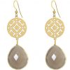GEMSHINE Damenohrringe mit Mandalas und grauen Achat Edelsteinen hervorragender Qualität. Ohrhänger. Made in Madrid / Spanien. Im eleganten Geschenketui geliefert. – Bild 4