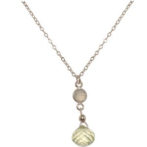 GEMSHINE Halskette mit Rauchquarz und Citrin. 925 Silber Edelstein Tropfen Anhänger an 45 cm Kette. Made in München / Deutschland. Im edlen Etui geliefert. Auch als SET mit Ohrringen.