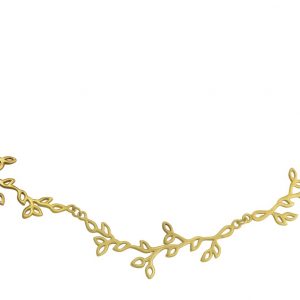 GEMSHINE Lotusblumen Blütenast Halskette Choker. 925 Silber oder hochwertig vergoldet. Hand Made in Madrid / Spain. Qualitätsvoller Schmuck im edlen Etui., Metall Farbe:Silber vergoldet