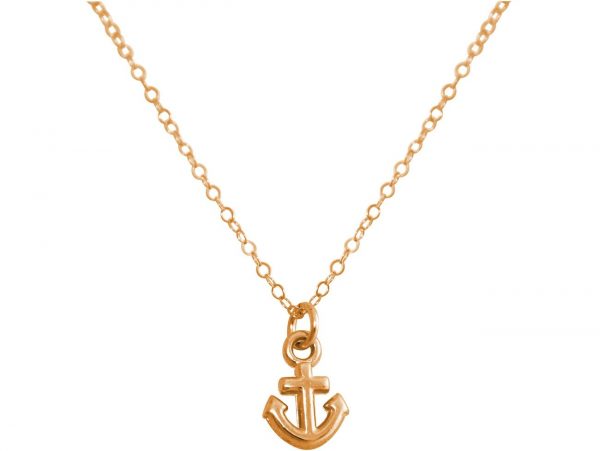 GEMSHINE Maritim Nautics Halskette mit Anker aus 925 Silber, hochwertig vergoldet oder rose Navy Stil - Made in Madrid, Spanien.