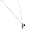 GEMSHINE Maritim Nautics Halskette mit Haifisch Zahn aus 925 Silber, hochwertig vergoldet oder rose im Navy Stil mit blauem Saphir - Made in Madrid, Spanien, Metall Farbe:Silber – Bild 3