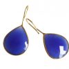 Gemshine - Damen - Ohrringe - 925 Silber - Vergoldet - Onyx - Blau - CANDY - Tropfen - 3,5 cm – Bild 3