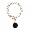 Gemshine - Damen - Armband - Vergoldet - Onyx - Schwarz - CANDY