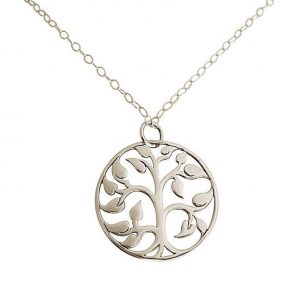 Gemshine - Damen - Halskette - Anhänger - LEBENSBAUM - 925 Silber - 3,5 cm