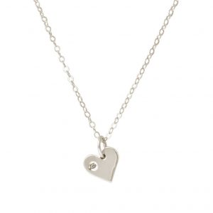 Gemshine - Damen - Herz - Halskette - Anhänger - 925 Silber - Diamant - Brillant - HVS - 10 mm