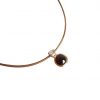 Gemshine - Damen - Halskette - 925 Silber - Vergoldet - Granat - Rot - 10mm