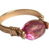 Gemshine - Damen - Ring - Spannring - Vergoldet - Turmalin - Rosa, Ringgröße:58 (18.5) – Bild 3