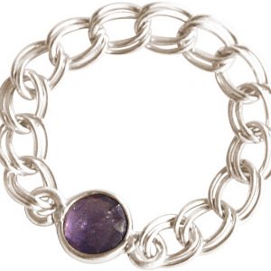 Gemshine - Damen - Ring - 925 Silber - Amethyst - Violett - Beweglich - Geschmeidig