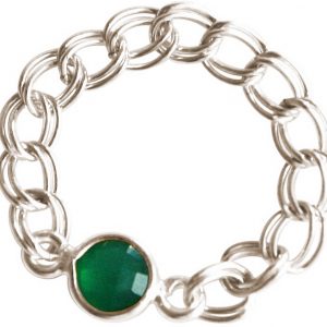 Gemshine - Damen - Ring - 925 Silber - Smaragd - Grün - Beweglich - Geschmeidig