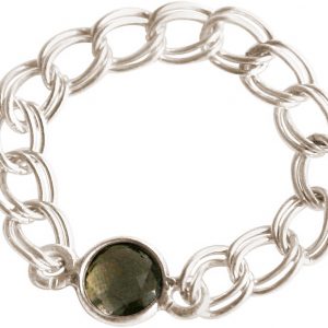 Gemshine - Damen - Ring - 925 Silber - Rauchquarz - Braun - Beweglich - Geschmeidig